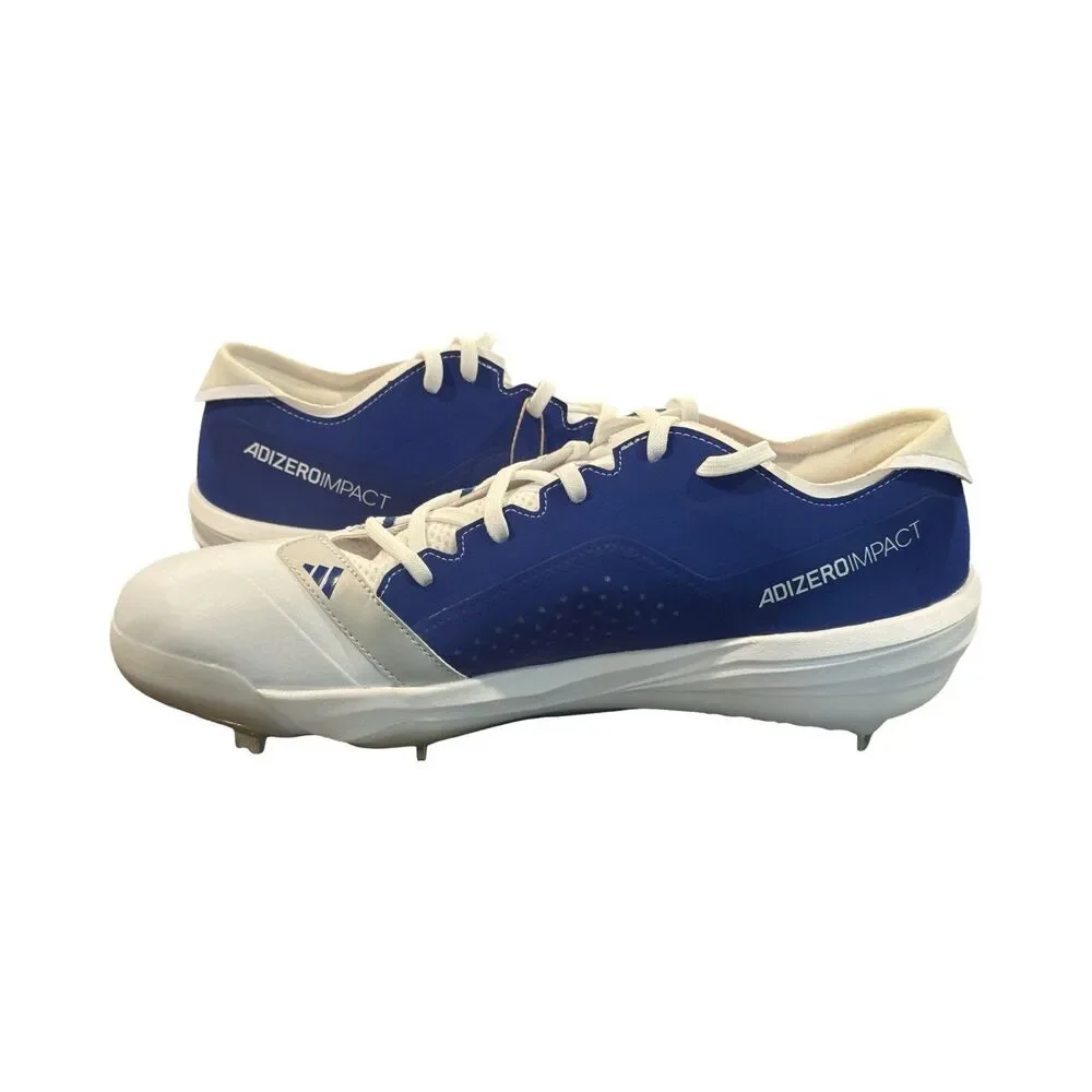 Size 13 Adidas Adizero Impact White Blue Mens Baseball Cleats ID0974
